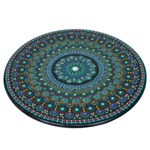 Wooden Round Side Table | Epoxy End Table | Coffee Table | Mid Century Modern Resine | Living Room Furnitur