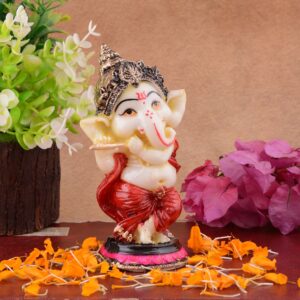 Ganesha Statue Idol Shriganesh Bhagwan Murti / Home, Office Decor / Car Dashboard / Side Table Brass Ganpati / Lord Vinayaka Statue / God of Luck & Success Sculpture / Gift Items